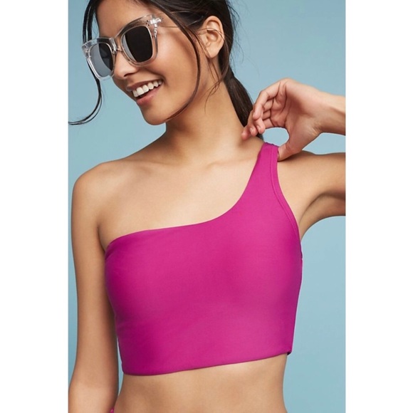 Anthropologie Other - NEW Anthropologie One Shoulder Bikini Top Fuchsia
